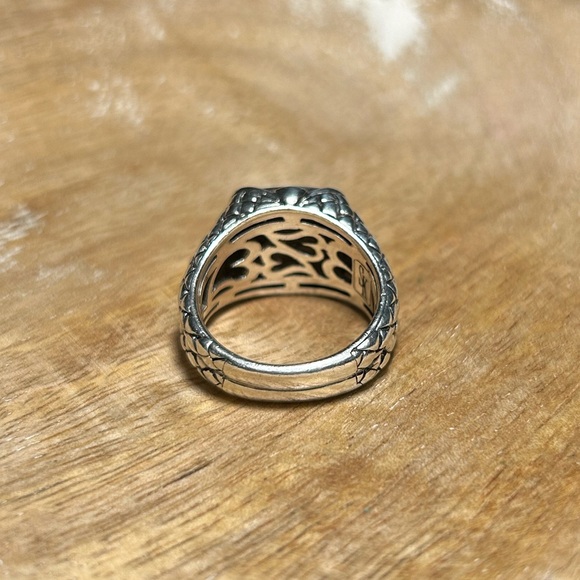 Scott Kay 925 Sterling Silver Pave Diamond Basket Weave Square Ring - Picture 7 of 16